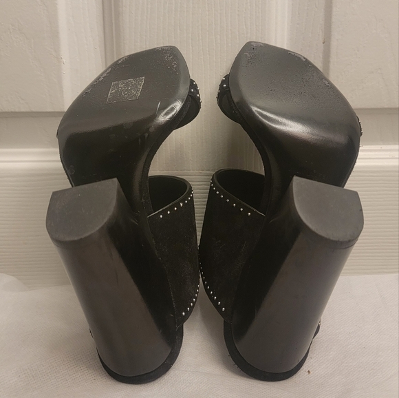 Saint Laurent Black Oak Slide Studded Sandals Sz 36 - Picture 11 of 16